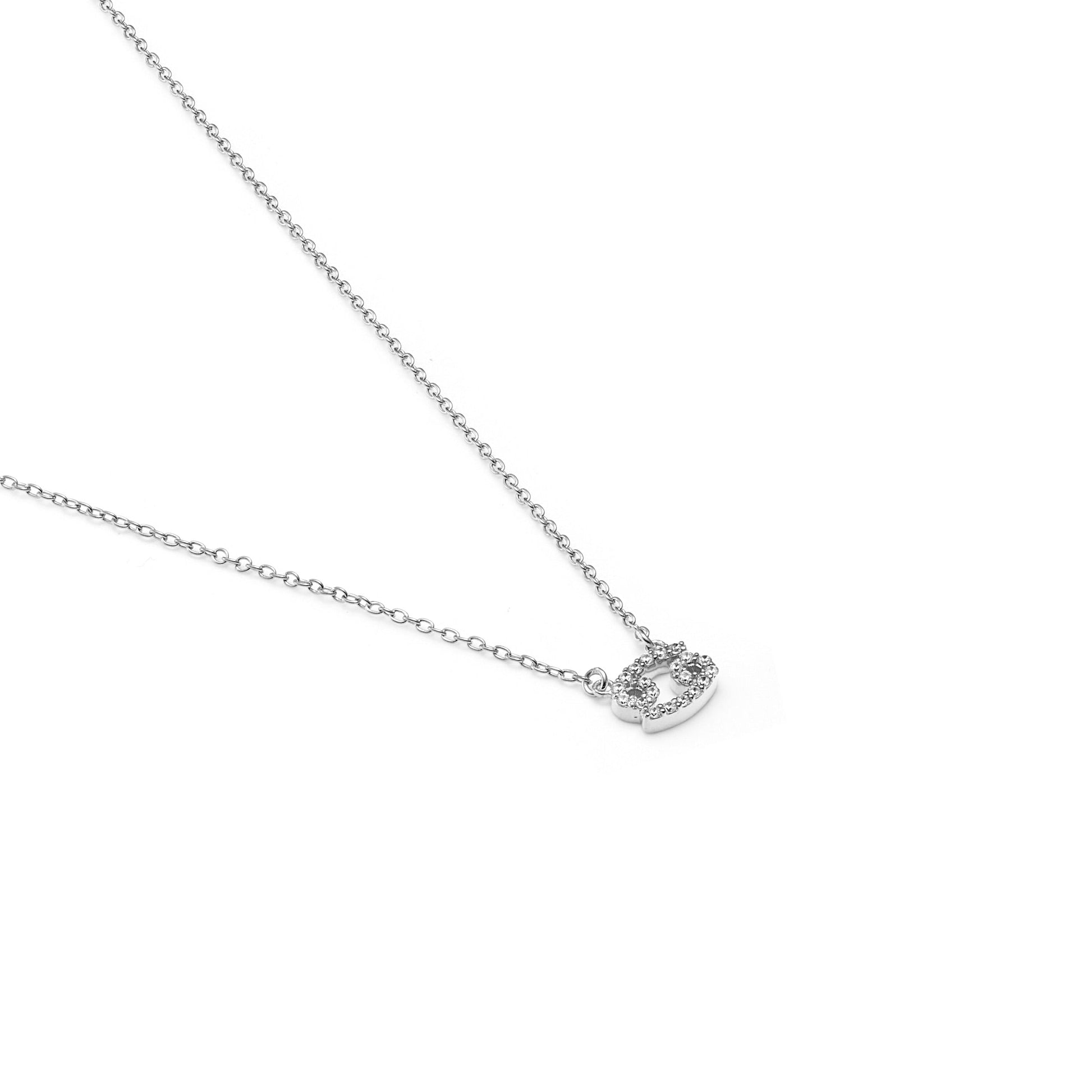 Silk & Steel Jewellery Cancer Star Sign Pendant Necklace in Sterling Silver with Cubic Zirconias