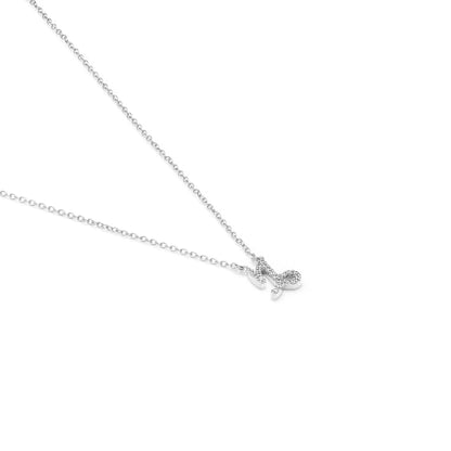 Silk & Steel Jewellery Capricorn Star Sign Pendant Necklace in Sterling Silver with Cubic Zirconias