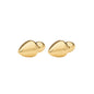 Sculptural double spike ear jacket earrings  in 14k gold-plated stainless steel