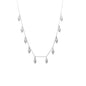 Fine chain necklace featuring ten sculptural anther-inspired pendants in high quality stainless steel