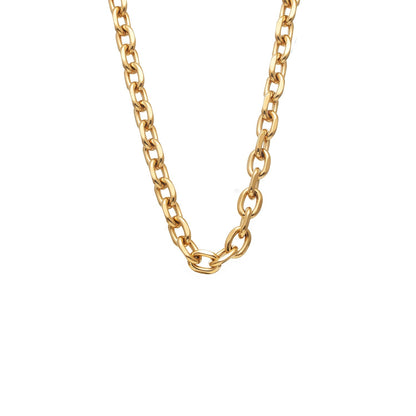 Forged Necklace in 14k gold-plated stainless steel | Silk & Steel Jewellery