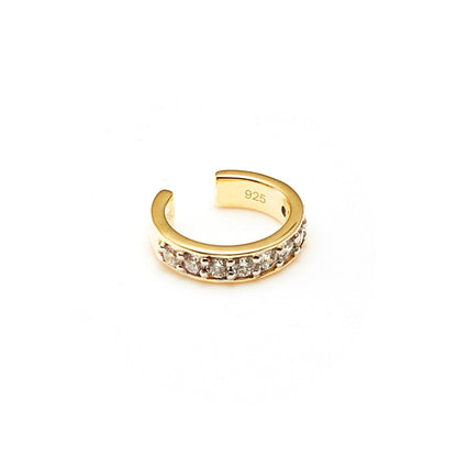 Galaxie Ear Cuff in 14k gold-plated sterling silver with Cubic Zirconias | Silk & Steel Jewellery