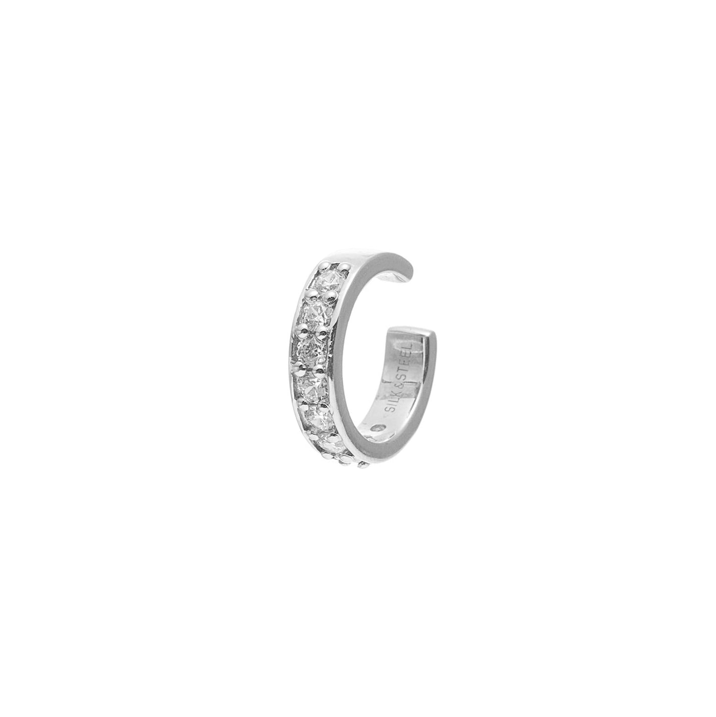 Galaxie Ear Cuff in sterling silver with Cubic Zirconias | Silk & Steel Jewellery