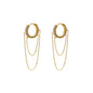 Galaxie Hoop Earrings in 14k gold-plated sterling silver with Cubic Zirconias | Silk & Steel Jewellery