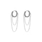 Galaxie Hoop Earrings in sterling silver with Cubic Zirconias | Silk & Steel Jewellery