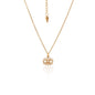 Silk & Steel Guardian necklace with pearl in 14k gold-plated stainless steel.