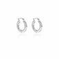 Silk & Steel Halo medium hoop earrings in silver stainless steel.