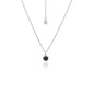 Silk & Steel Harmony Necklace with black spinel in rhodium-plated sterling silver.