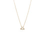 Silk & Steel Jewellery Libra Star Sign Pendant Necklace in 14k gold-plated Sterling Silver with Cubic Zirconias
