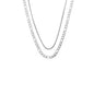 Pre-layered Reflection Necklace in silver stainless steel | Silk & Steel Jewellery