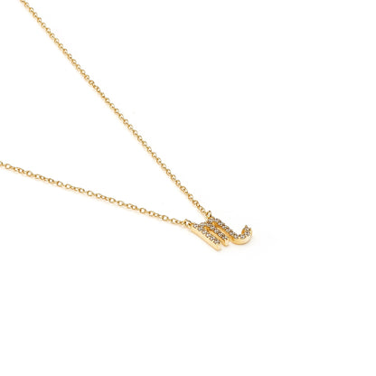 Silk & Steel Jewellery Scorpio Star Sign Pendant Necklace in 14k gold-plated Sterling Silver with Cubic Zirconias