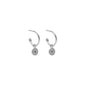 MARCH | Petite North Star Hoop Earrings Black Diamond + Silver