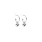 MARCH | Petite Puffed Heart Hoop Earrings Black Diamond + Silver