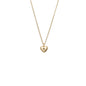MARCH | Petite Puffed Heart Necklace Black Diamond + Gold