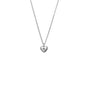 MARCH | Petite Puffed Heart Necklace Black Diamond + Silver