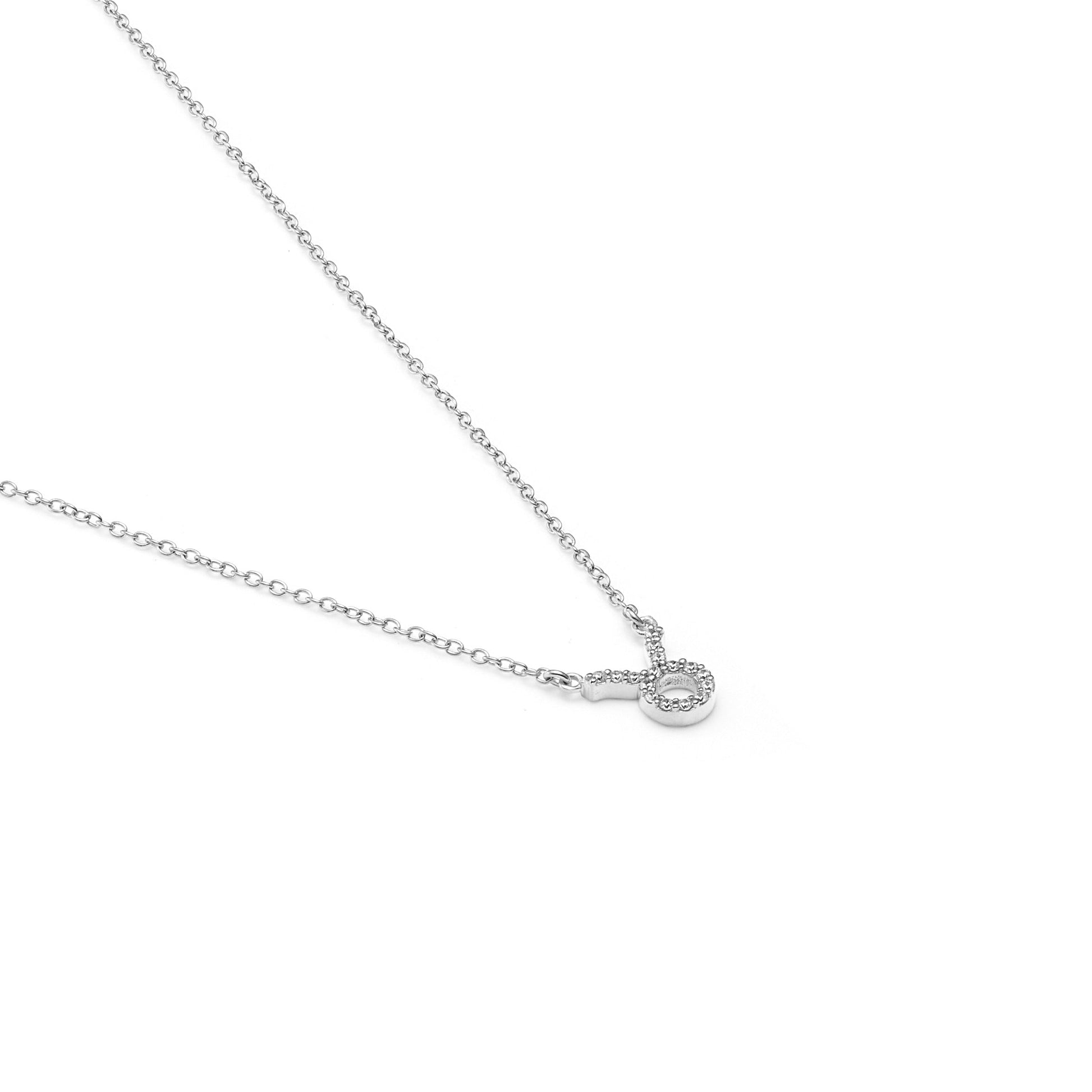 Silk & Steel Jewellery Taurus Star Sign Pendant Necklace in Sterling Silver with Cubic Zirconias