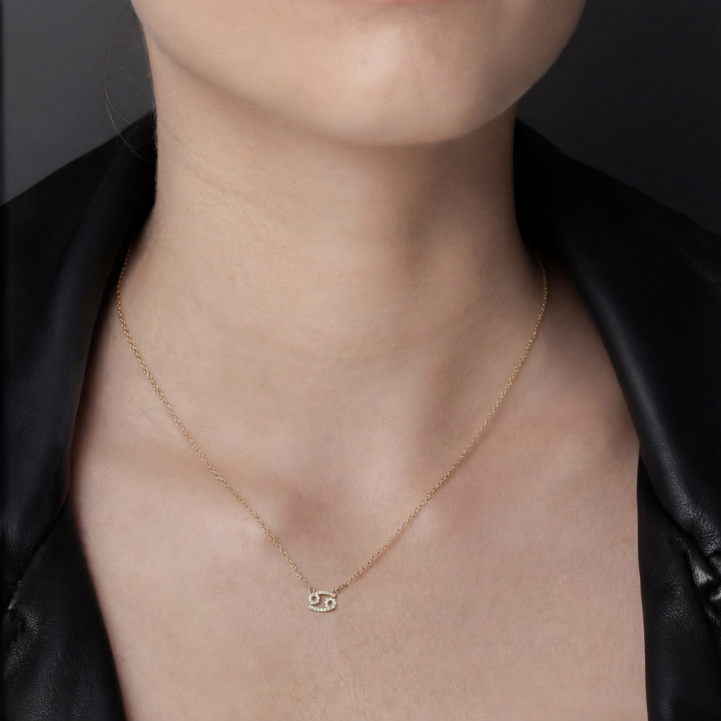 JUNE | Cancer Necklace CZ + Gold