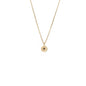 Petite North Star Necklace in 14k gold-plated sterling silver set with black diamond